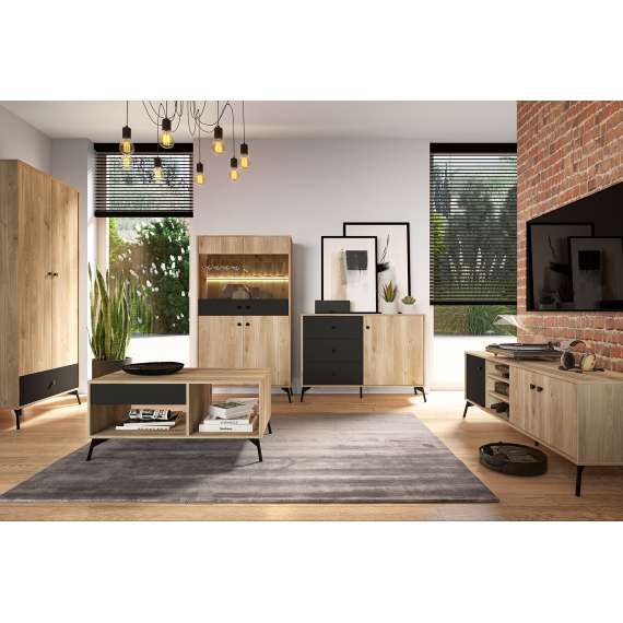 Vitrineskap Agis 90x160 cm - med ben