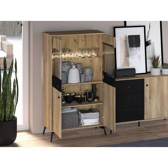 Vitrineskap Agis 90x160 cm - med ben