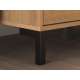 Garderobeskap Nevio 80x200 cm - eik artisan - 2 dører - metall bein