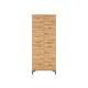 Garderobeskap Nevio 80x200 cm - eik artisan - 2 dører - metall bein