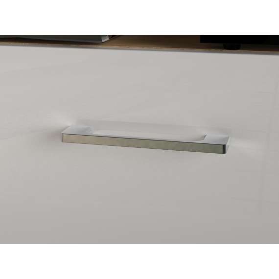 Tv-benk Adagio 150x47 cm - eik castello - hvit høyglans fronter - 1 dør - 1 skuff