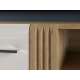 Tv-benk Adagio 150x47 cm - eik castello - hvit høyglans fronter - 1 dør - 1 skuff
