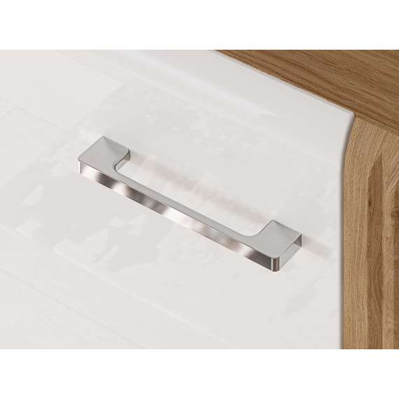 Skjenk Adagio 190x90 cm - eik castello - hvit høyglans fronter - 2 dører - 4 skuffer
