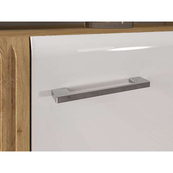 Vitrineskap Adagio 92x143 cm - Hvit høyglans