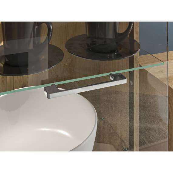 Vitrineskap Adagio 65x196 cm - Hvit høyglans