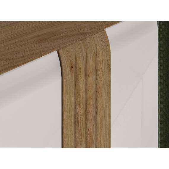 Vitrineskap Adagio 65x196 cm - Hvit høyglans