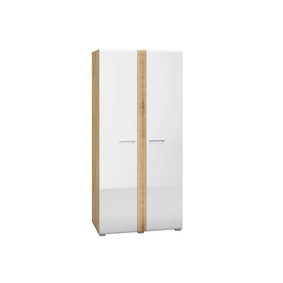 Garderobeskap Adagio 92x196 cm - Hvit høyglans
