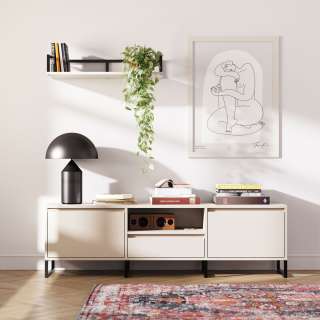 Tv-benk Bjorn 150-180x49 cm - Høy - med metallben