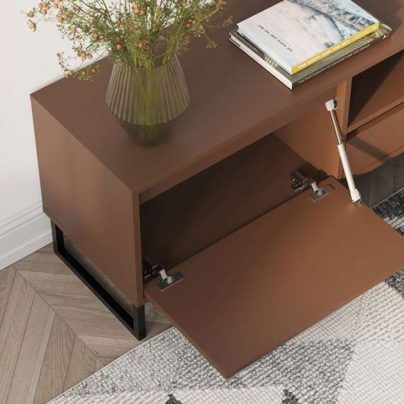 Tv-benk Bjorn 150-180x49 cm - Høy - med metallben