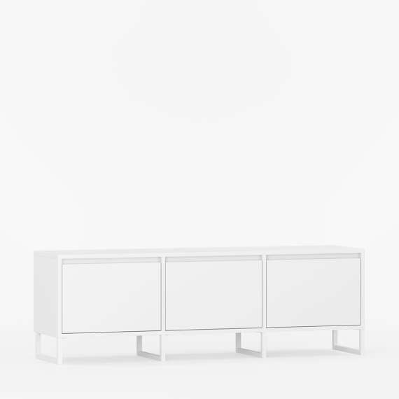 Tv-benk Bjorn 150-180x49 cm - Høy - med metallben