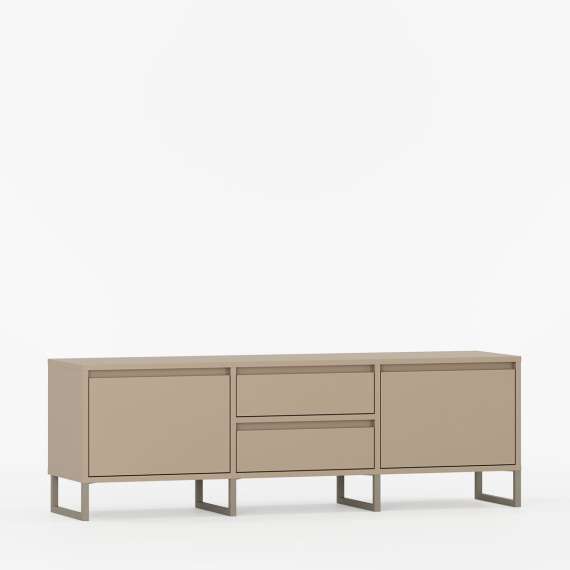 Tv-benk Bjorn 150-180x49 cm - Høy - med metallben