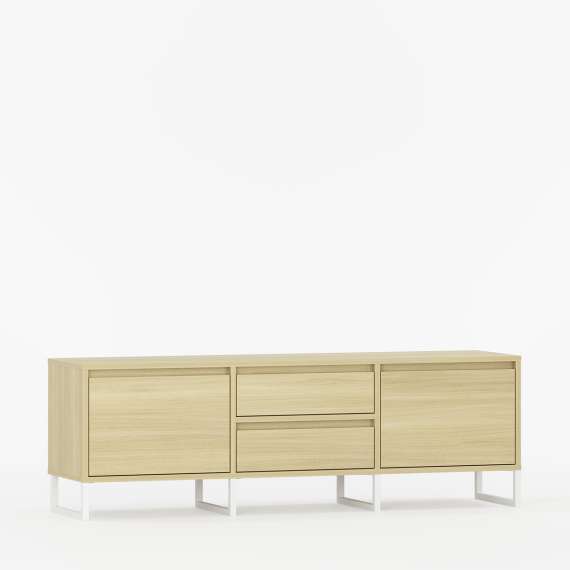 Tv-benk Bjorn 150-180x49 cm - Høy - med metallben