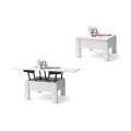 Sofabord Oslo 80-160 cm - hvit matt