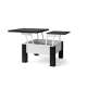 Sofabord Oslo 80-160 cm - svart matt - hvit matt