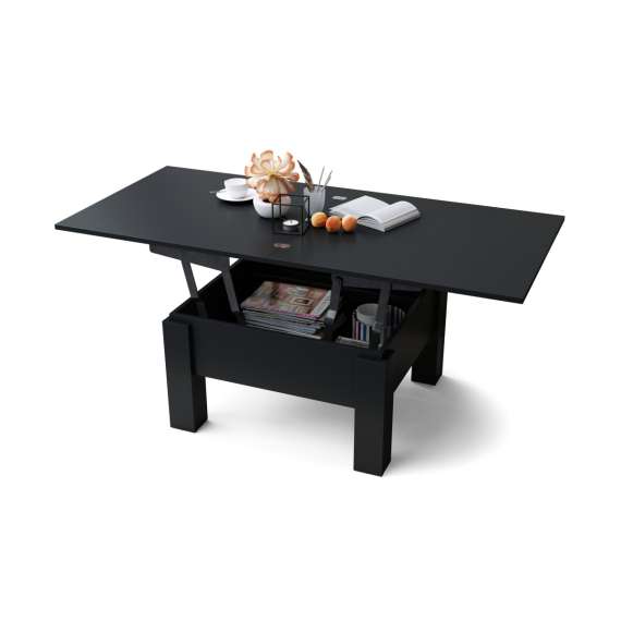 Sofabord Oslo 80-160 cm - svart matt
