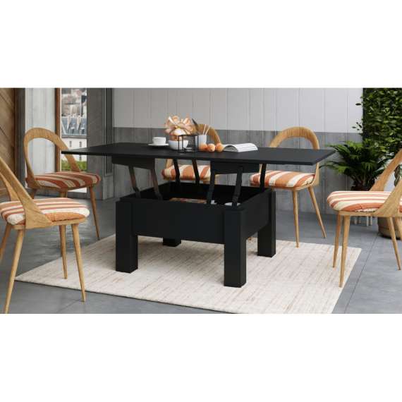 Sofabord Oslo 80-160 cm - svart matt