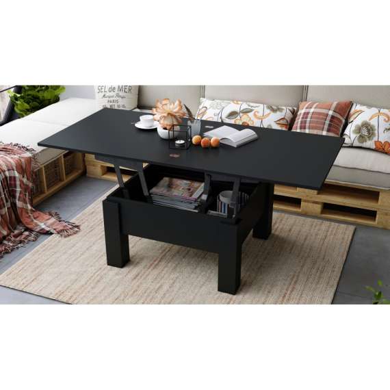 Sofabord Oslo 80-160 cm - svart matt