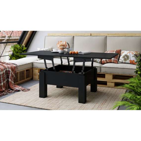 Sofabord Oslo 80-160 cm - svart matt