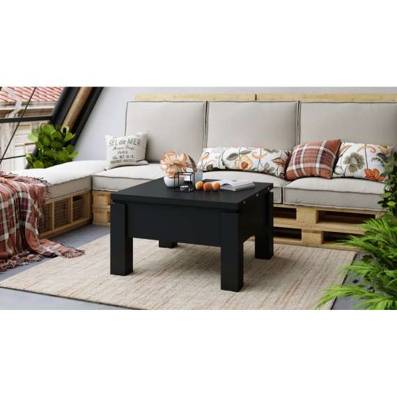 Sofabord Oslo 80-160 cm - svart matt