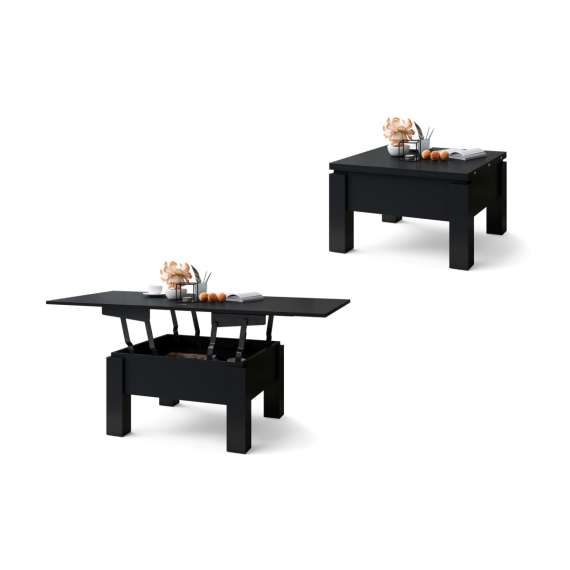 Sofabord Oslo 80-160 cm - svart matt