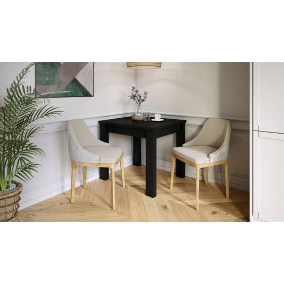 Spisebord Fonte 85-130 cm - Svart matt