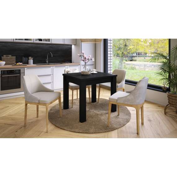 Spisebord Fonte 85-130 cm - Svart matt