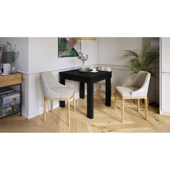 Spisebord Fonte 85-130 cm - Svart matt