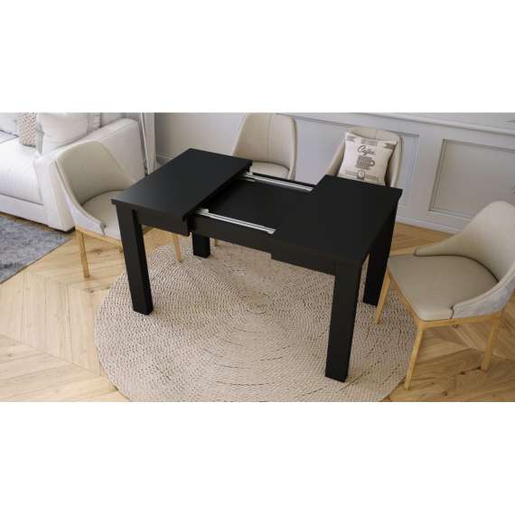 Spisebord Fonte 85-130 cm - Svart matt