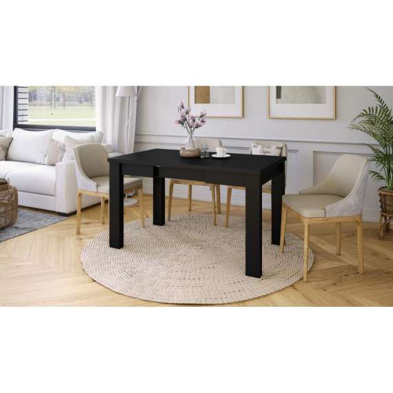 Spisebord Fonte 85-130 cm - Svart matt