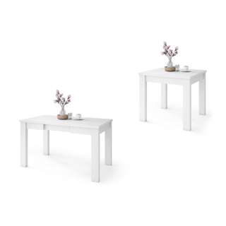 Spisebord Fonte 85-130 cm - Hvit matt