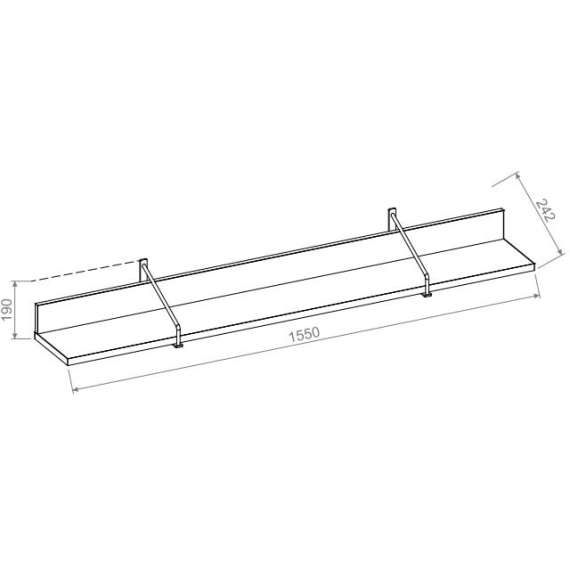 Vegghylle Piemonte 115x19 cm