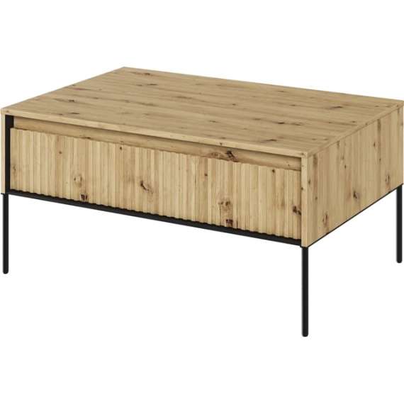 Stuebord Trend 100x49 cm - metallben - Eik