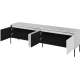 Tv-benk Trend 193x56 cm - metallben - 4 dører - Hvit matt