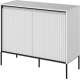 Skap Trend 98x82 cm - metallben - 2 dører - Hvit matt