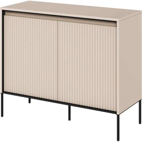 Skap Trend 98x82 cm - metallben - 2 dører - Beige