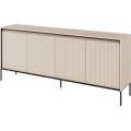 Skjenk Trend 193x82 cm - metallben - 4 dører - Beige