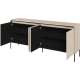 Skjenk Trend 193x82 cm - metallben - 4 dører - Beige