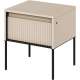 Nattbord Trend 46x49 cm - metallben - skuff - Beige