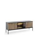 TV-benk Sento 154x56 cm - med ben - 2 dører - med belysning