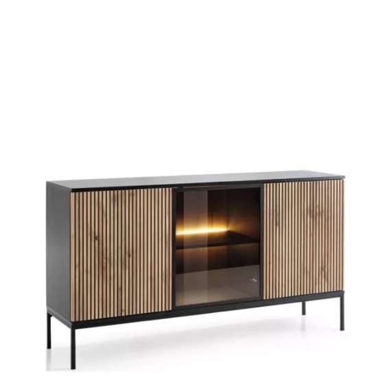 Skjenk Sento 154x83 cm - 3 dører - med belysning