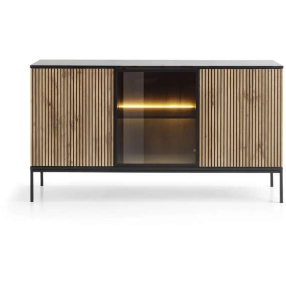 Skjenk Sento 154x83 cm - 3 dører - med belysning