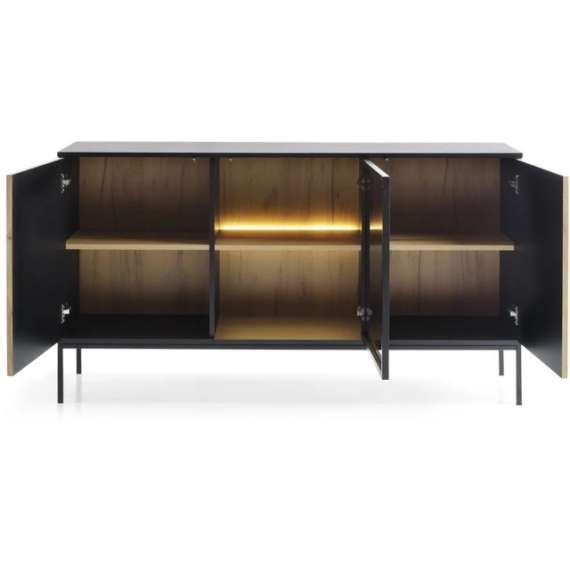 Skjenk Sento 154x83 cm - 3 dører - med belysning