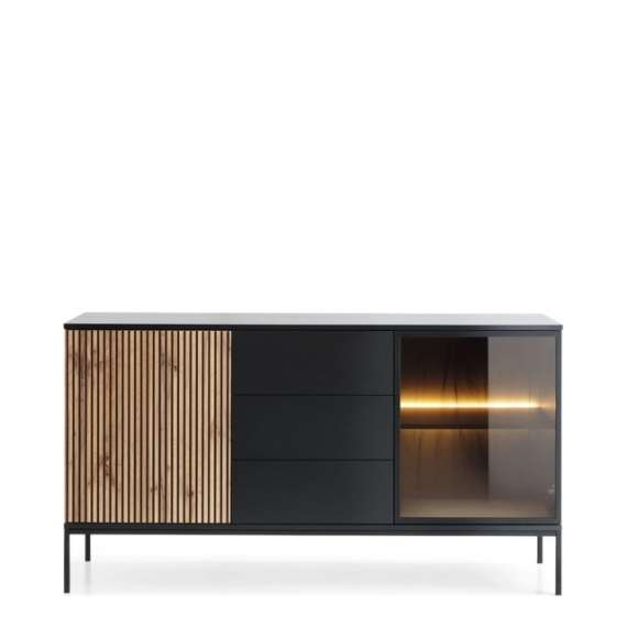 Skjenk Sento 154x83 cm - 3 dører - med belysning