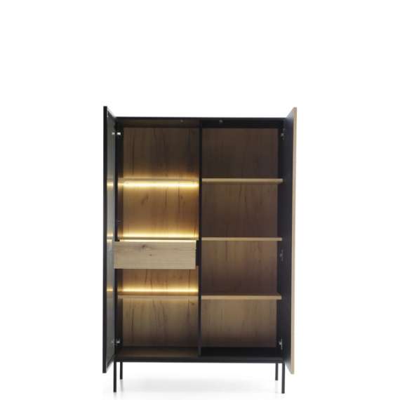Vitrineskap Sento 104x166 cm - med belysning