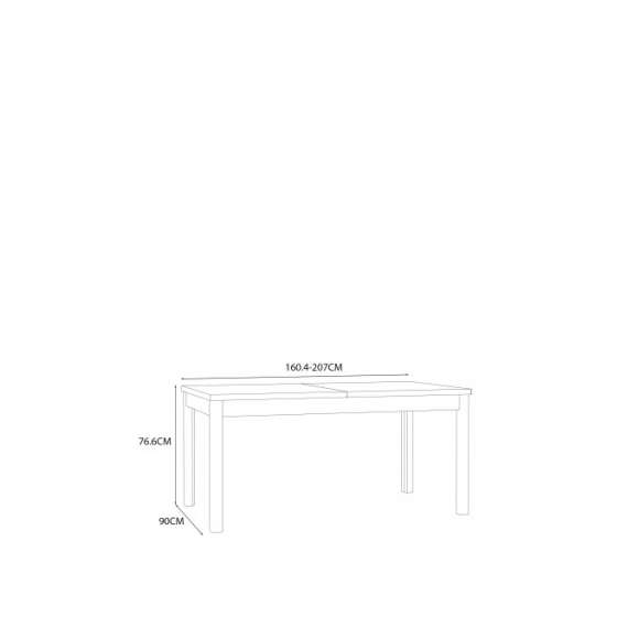 Spisebord Tyna 160-207 cm