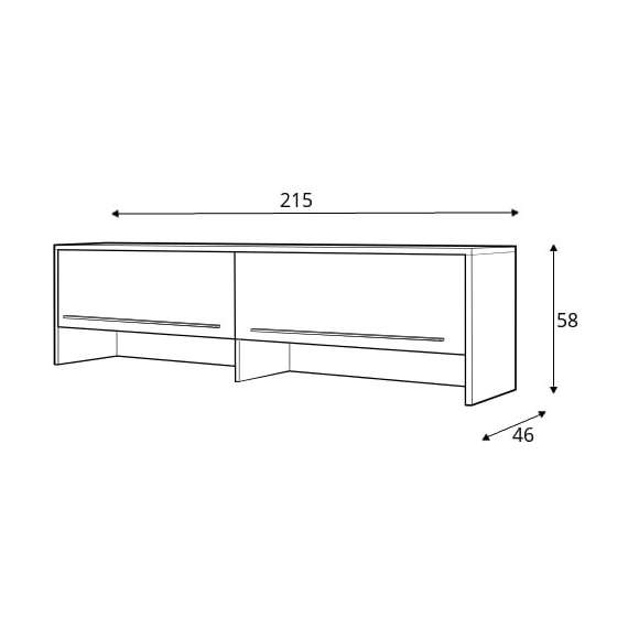 Overskap til Concept Pro skapseng - Hvit matt