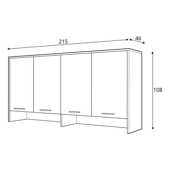 Overskap til Concept Pro skapseng - Grå