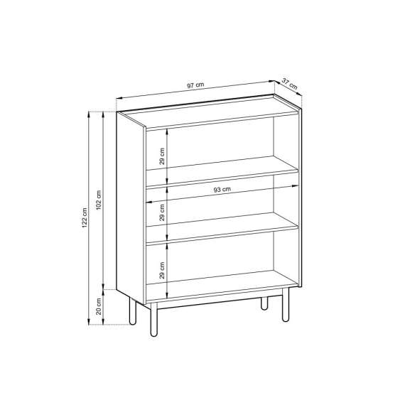 Skjenk Boho 97x122 cm - 2 dører