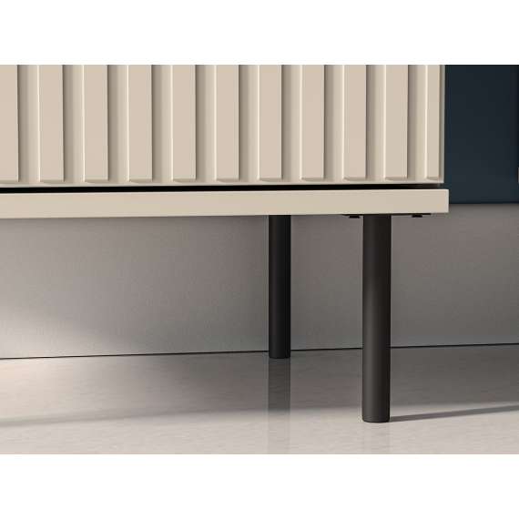Vitrineskap SOPHIE 55 x190 cm - caskmere - 1 dør - riller
