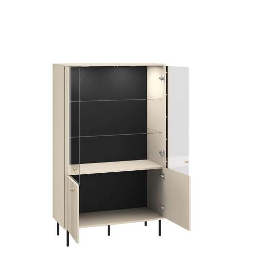 Vitrineskap SOPHIE 92 x151 - 2 dører - spiler